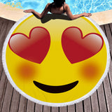 Funny Emoji Beach Towel
