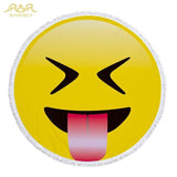 Funny Emoji Beach Towel