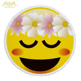 Funny Emoji Beach Towel