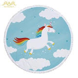 Pink Unicorn Horse Beach Towel