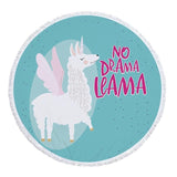 llama Unicorn Beach Towel