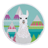 llama Unicorn Beach Towel