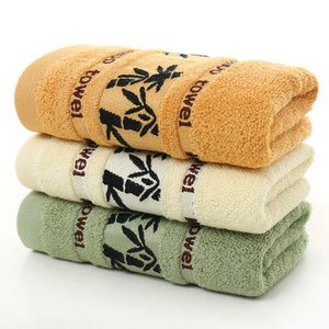 Black ink bamboo jacquard Face towel