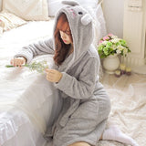 Winter Cute Warm Shower Robe