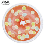 Donut Pizza Beach Towel