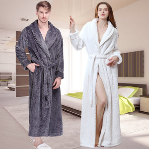 Women and Man Winter Extra Long Shower Robe