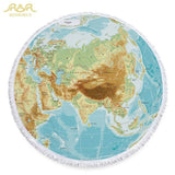 World Map Beach Towel