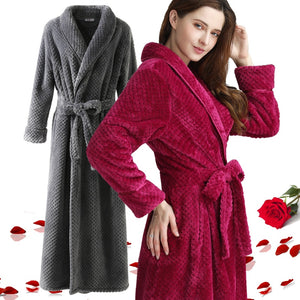 Extra Long Dobby Coral Shower Robe