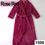 Extra Long Dobby Coral Shower Robe