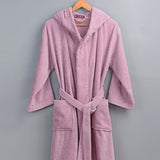Shower Robe White and Pink