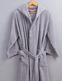 Shower Robe White and Pink