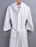 Shower Robe White and Pink