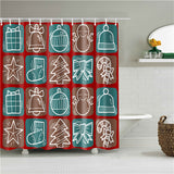 Geometric Floral Stone Shower Curtain