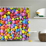 Geometric Floral Stone Shower Curtain