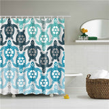 Geometric Floral Stone Shower Curtain