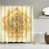 Geometric Floral Stone Shower Curtain
