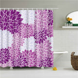 Geometric Floral Stone Shower Curtain