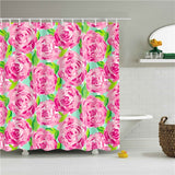 Geometric Floral Stone Shower Curtain