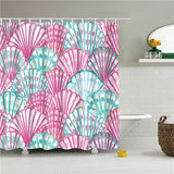 Geometric Floral Stone Shower Curtain