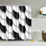 Geometric Floral Stone Shower Curtain