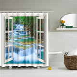 Modern Landscape Shower Curtain