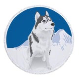 Husky Dog Beach Towel
