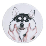 Husky Dog Beach Towel