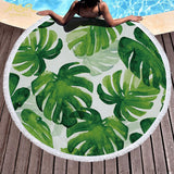 Tropical Leaves Beach Towel