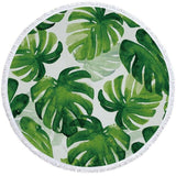 Tropical Leaves Beach Towel