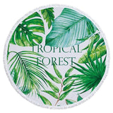 Tropical Leaves Beach Towel