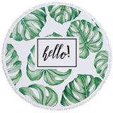 Tropical Leaves Beach Towel