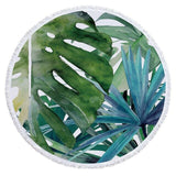 Tropical Leaves Beach Towel