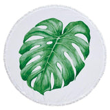 Tropical Leaves Beach Towel