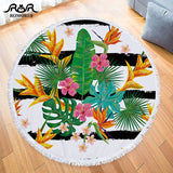 Green Leaves Beach Towel