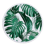 Green Leaves Beach Towel