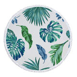 Green Leaves Beach Towel