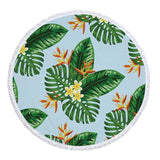 Green Leaves Beach Towel