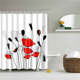 Floral Bamboo Dandelion Shower Curtain
