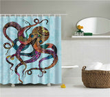 Elephant Octopus Shower Curtain