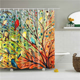 Decorative Abstract Trees Shower Curtain