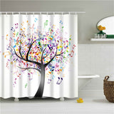 Decorative Abstract Trees Shower Curtain