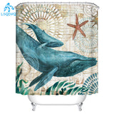 Mediterranean Cartoon Shower Curtain