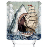 Mediterranean Cartoon Shower Curtain