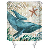 Mediterranean Cartoon Shower Curtain