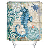 Mediterranean Cartoon Shower Curtain