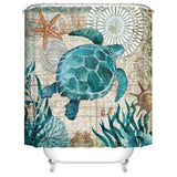 Mediterranean Cartoon Shower Curtain
