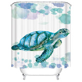 Mediterranean Cartoon Shower Curtain
