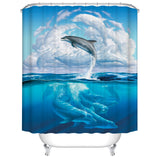 Mediterranean Cartoon Shower Curtain