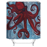 Mediterranean Cartoon Shower Curtain