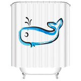 Mediterranean Cartoon Shower Curtain
